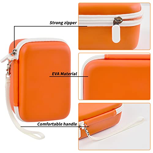 casmilee Travel Case Compatible with Yoto Mini – Kids Audio & Music Player, Holder Bag for Children’s Speaker Plays Audiobook Cards - Orange - Image 4