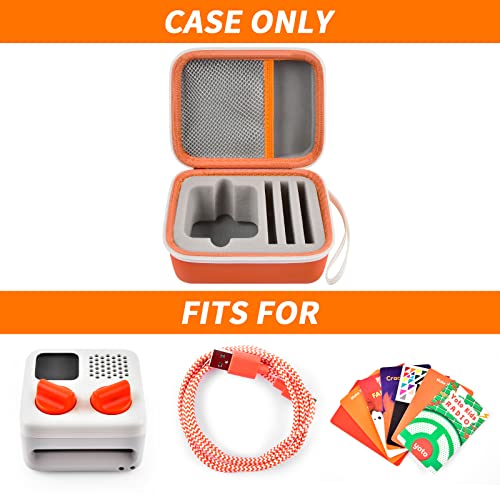 casmilee Travel Case Compatible with Yoto Mini – Kids Audio & Music Player, Holder Bag for Children’s Speaker Plays Audiobook Cards - Orange - Image 2