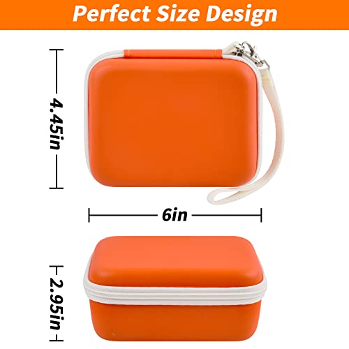 casmilee Travel Case Compatible with Yoto Mini – Kids Audio & Music Player, Holder Bag for Children’s Speaker Plays Audiobook Cards - Orange - Image 3