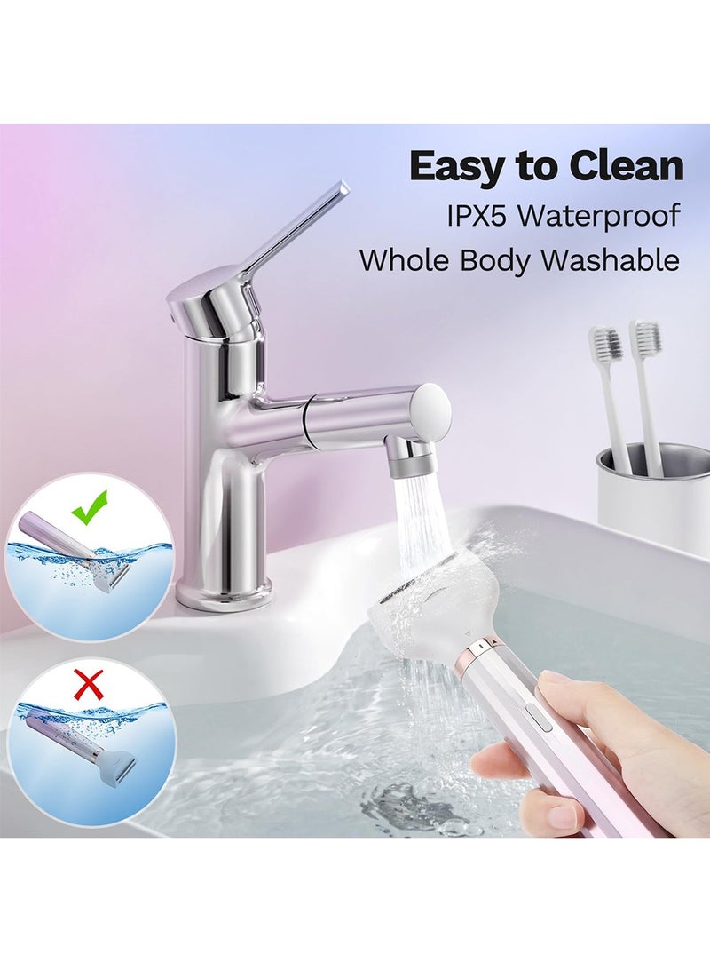MARSKE 5 in 1 Electric Shaver Razor for Women, Wet/Dry Face Razors for Face Nose Eyebrow Arms Armpit Legs Area Painless Facial Hair Removal for Women - Image 5