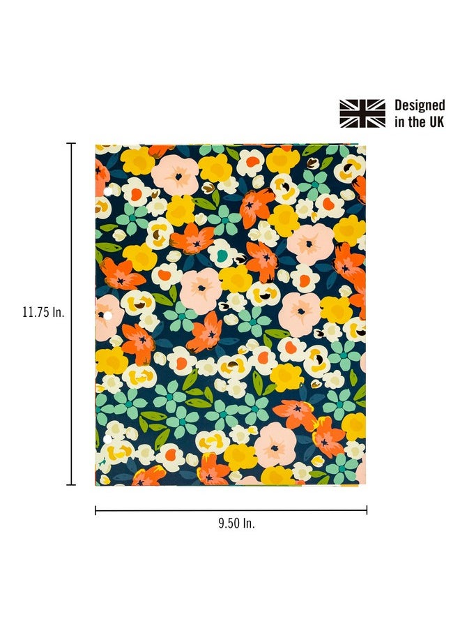 بوكا باد مجلدات Carpe Diem Floral Love - مجموعة من 6 مجلدات جيب مع 3 مثقبات لملفات الحلقات القياسية - مقاس 11.75 × 9.5 بوصة - متوافقة مع المستندات الورقية بحجم A4 وLetter  - Image 3
