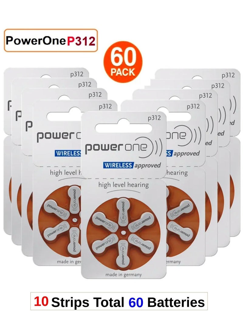 Power One Exceptional power to enhance your hearing and sound enjoyment with the original German Power One Hearing Aid Batteries 60pcs set  - Image 2