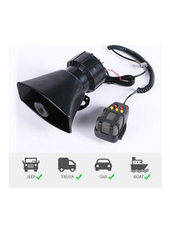 NIBEMINENT 7-Sound Loud Car Warning Alarm Police Fire Siren Air Horn PA Speaker 12V 100W  - Image 3