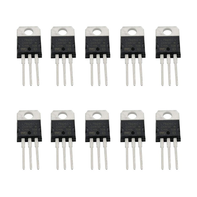HUABAN 10PCS L7806CV L7806 Positive Voltage Regulator IC TO-220 Output 1.5A 6V - Image 1