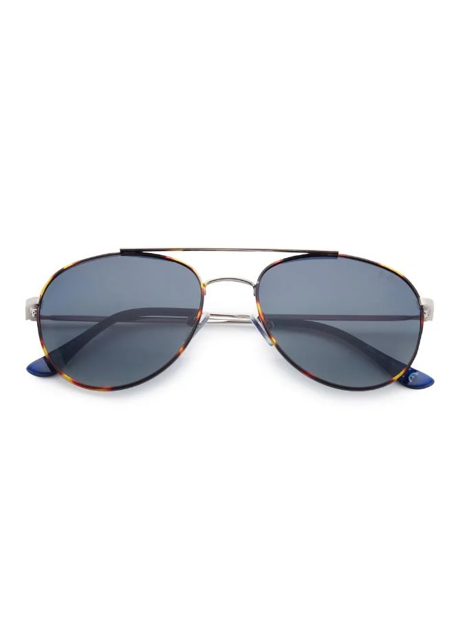 Lee Cooper Polarized Sunglasses Silver Frame Gradient G15 Mirror Lens 56mm  - LC1205C01