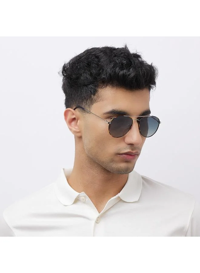 Lee Cooper Polarized Sunglasses Silver Frame Gradient G15 Mirror Lens 56mm  - LC1205C01