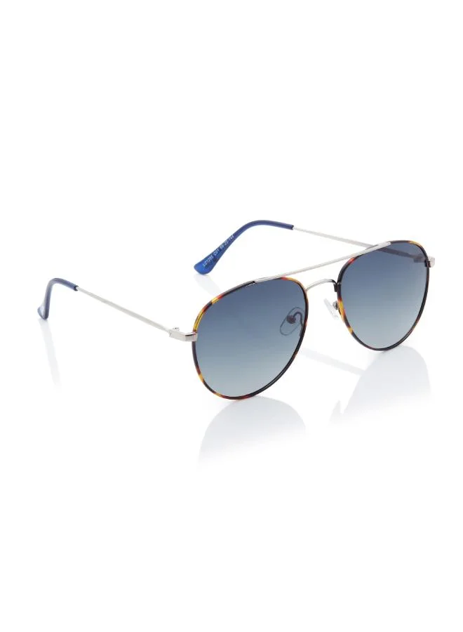 Lee Cooper Polarized Sunglasses Silver Frame Gradient G15 Mirror Lens 56mm  - LC1205C01