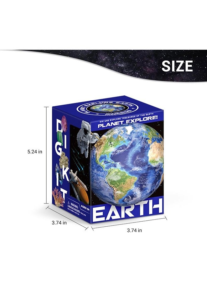 Gemstone Dig Kit - Earth Planets Dig Kits Science Kits for Kids Age 6-8, STEM Science Educational Toys, Space Toys Gift for Boys and Girls  - Image 5