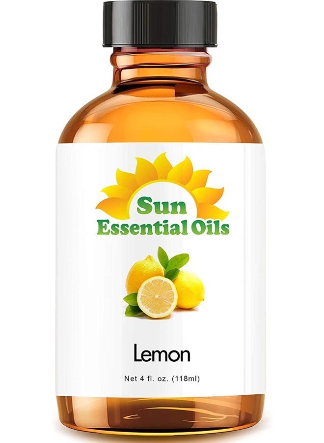 Sun Essential Oils 4oz - Lemon Essential Oil - 4 Fluid Ounces - Image 1