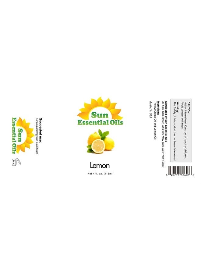 Sun Essential Oils 4oz - Lemon Essential Oil - 4 Fluid Ounces - Image 2