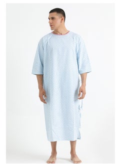 Patient Gown Style "Boras Pg-031 With Back Overlap Star Ferozi 1/3 Sleeve With Size Indication
