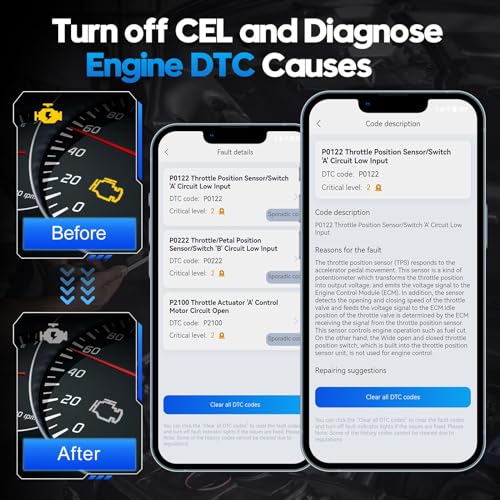 XTOOL Advancer AD20 Pro Wireless OBD2 Scanner Diagnostic Tool, Car Code Reader for iPhone & Android, All System Scan Tool with Free Updates - Check Engine, Oil Reset, Performance Test, Battery Test - Image 4