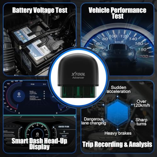 XTOOL Advancer AD20 Pro Wireless OBD2 Scanner Diagnostic Tool, Car Code Reader for iPhone & Android, All System Scan Tool with Free Updates - Check Engine, Oil Reset, Performance Test, Battery Test - Image 5