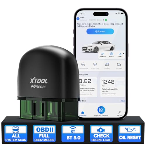 XTOOL Advancer AD20 Pro Wireless OBD2 Scanner Diagnostic Tool, Car Code Reader for iPhone & Android, All System Scan Tool with Free Updates - Check Engine, Oil Reset, Performance Test, Battery Test - Image 1