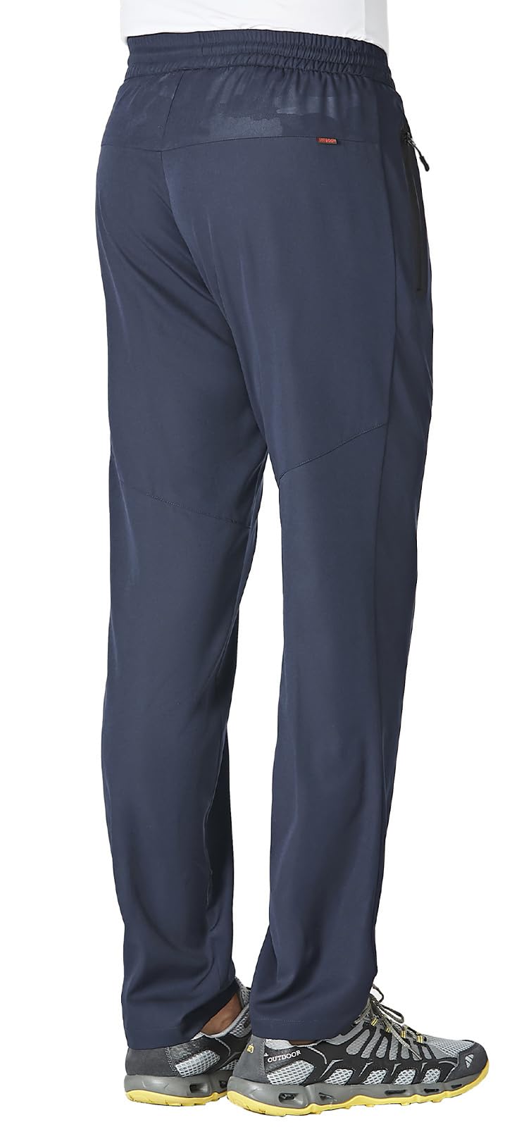Rdruko Men's Quick Dry Sweatpants with Zipper Pockets Lightweight Athletic Pants for Jogging, Workout, Gym, Running, Training(Navy Blue, US M) - Image 3