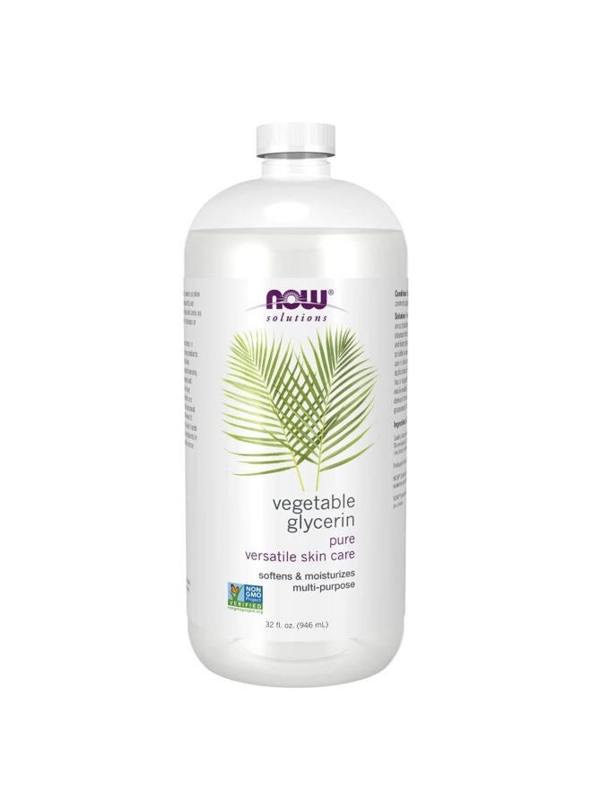 now Solutions, Vegetable Glycerin, 100% Pure, Versatile Skin Care, Softening and Moisturizing, 32-Ounce  - Image 1