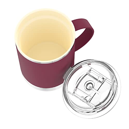 asobu Ultimate Ceramic Travel Mug, 12oz Insulated Stainless Steel Coffee Cup with Handle & Splash-Resistant Lid, Ceramic Lined for Pure Taste, BPA-Free, Double-Wall Vacuum for Hot Drinks - Image 2