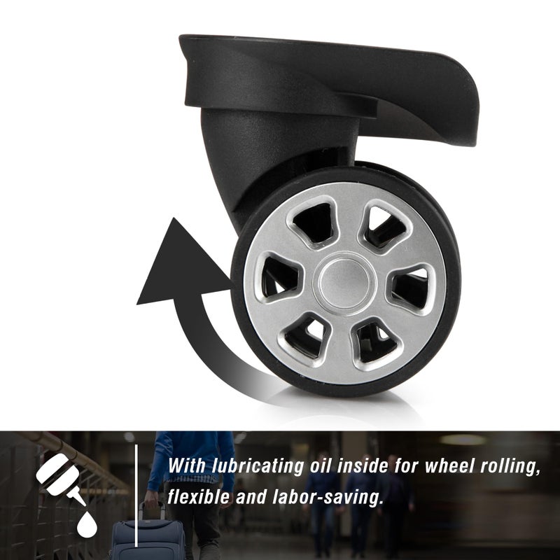 Zoofen Couple of Mute Replacement Luggage Suitcase Wheels Multi-Size Swivel Wheels(W045) - Image 4