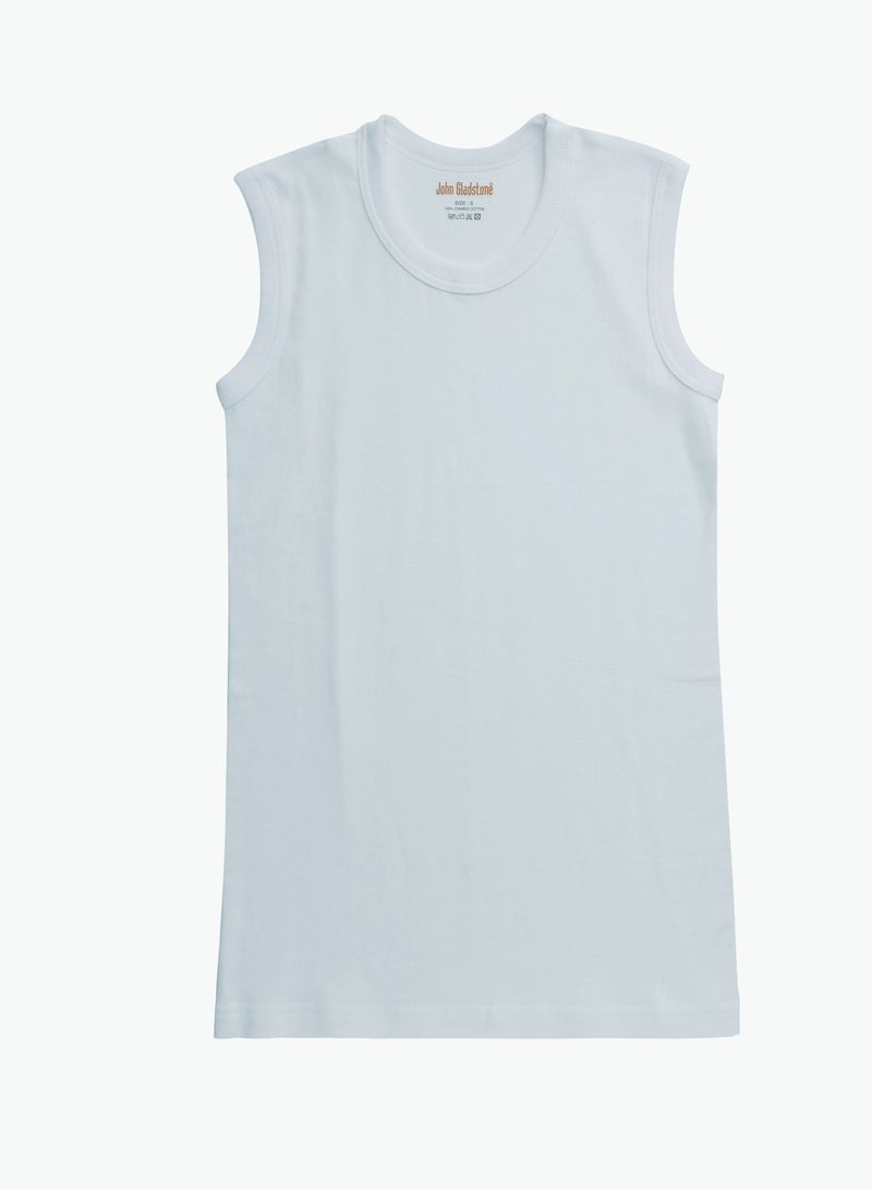 John Gladstone Mens Muscle Inner T-Shirt RN White pack of 6 - Image 2