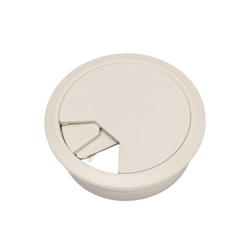 White 80mm Desk Grommet 20 Pack Plastic Cable Hole Cover Wire Tidy for Office Computer TV Stand Workstation - Image 5