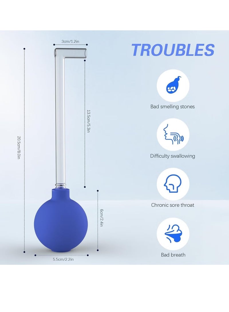 Tonsil Stone Remover Vacuum, Tonsil Stone Remover Kit, Tonsil Stone Removal Tool, Tonsil Cleaner - Manual Style Mouth Cleaning Oral Care Mouth Cleaner (Blue Color 1pc) - Image 2