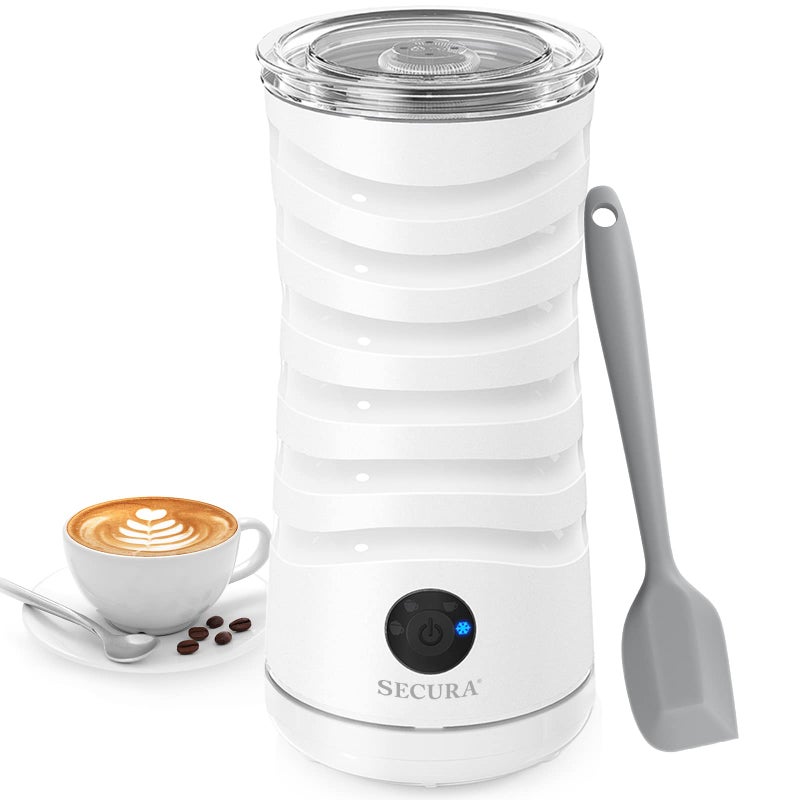 Secura Secura Electric Milk Frother Automatic Milk Steamer 4IN1 Hot  Cold Foam Maker84oz240ml Milk Warmer for Latte Cappuccinos Macchiato with Silicone Spatula Silent Operation  Shutoff 