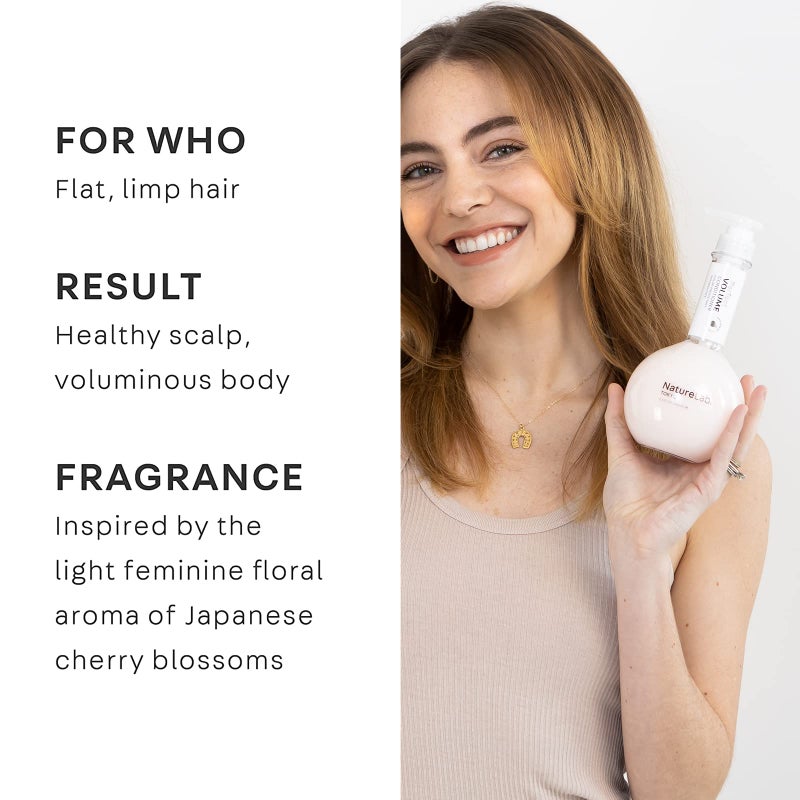 NatureLab. TOKYO NatureLab.TOKYO Perfect Volume Conditioner - Lightweight Conditioner for Flat, Limp Hair - Restores Thickness, Builds Volume, & Reduces Breakage for Full, Bouncy Strands - Japanese Hair Care - 11.5oz - Image 2