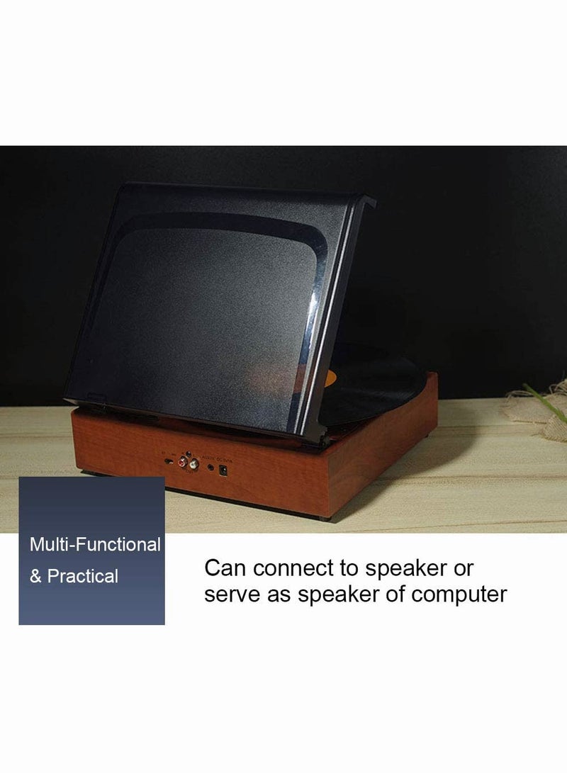 High End Wooden PU Leather 3 Speed Gramophone CD Player Suitcase Wireless Bluetooth Retro Vinyl Turntable Record Player - Image 4