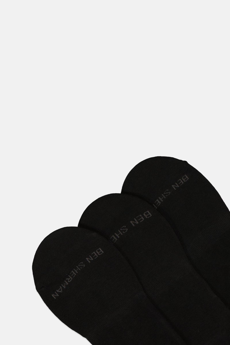 Ben Sherman Men 6 Pairs Brand Logo No Show Socks, Black  - Image 3