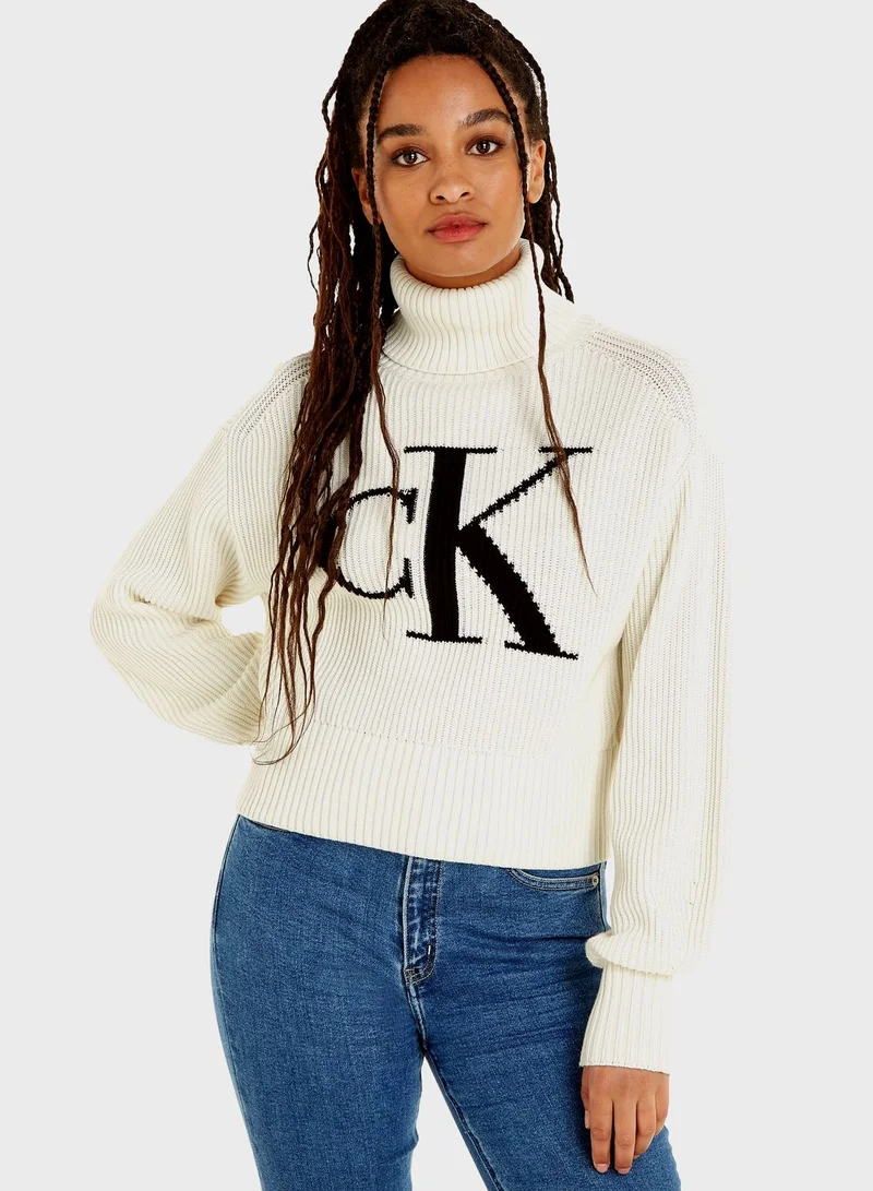 Calvin Klein Jeans Turtle Neck Knitted Sweater