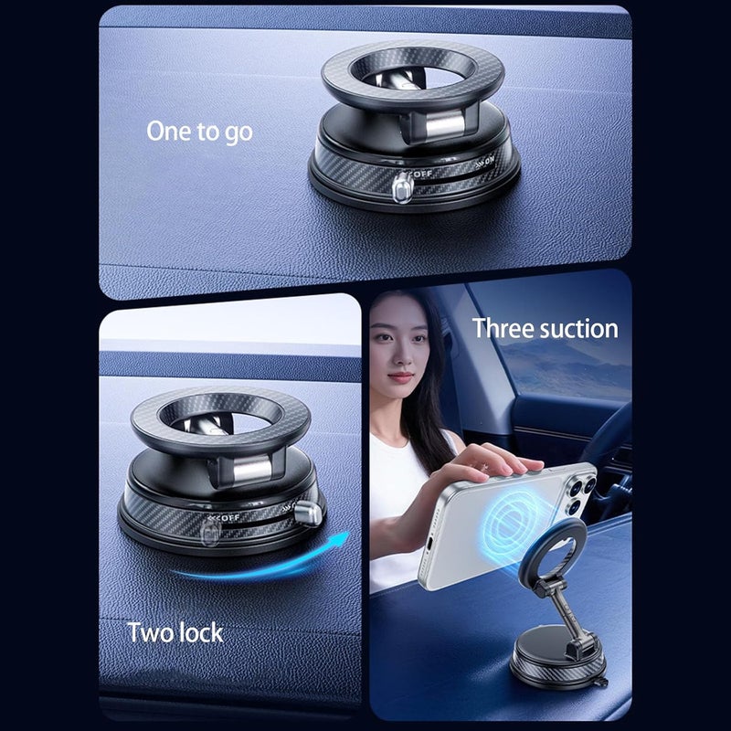 360 Adjustable Phone Mount with Foldable Structure & General Compatibility Vacuum Suctions Stand for Phones Car Phone Holder Foldable - Image 4