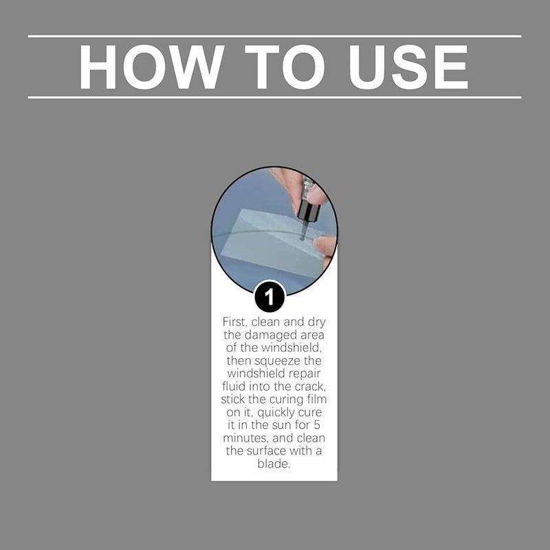 طقم إصلاح زجاج السيارة للشقوق إصلاح سريع للرقائق استخدام ليلي - Image 4