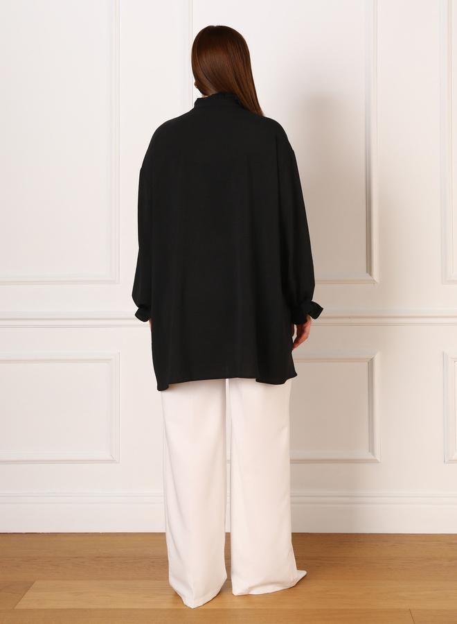 مودانيسا بلوزة تونيك بمقاس كبير بتفاصيل مدروزة - Image 5