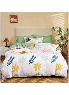 AL RAID Single Size Bed Sheet Set| Cozy, Durable & Easy Care Bedding | 4PCS Bedding Set Includes 1 Duvet Cover 160x210 cm, 1 Fitted Sheet 120x200+20 cm, 2 Pillowcases 50x75 cm | Soft & Durable Bedding 