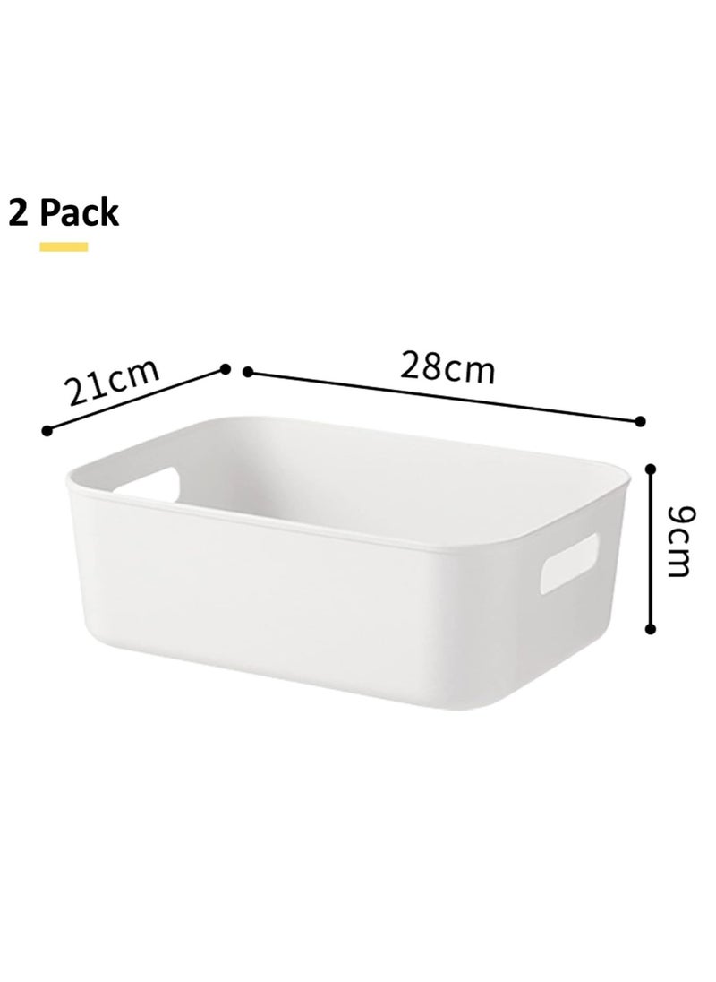 YelaJoy Storage Boxes and Bins - Toy Baskets and Food Containers for Organizing - Basket Organizer with Handles - Kitchen, Home, Office, Closet, Nursery-2pcs  - Image 2