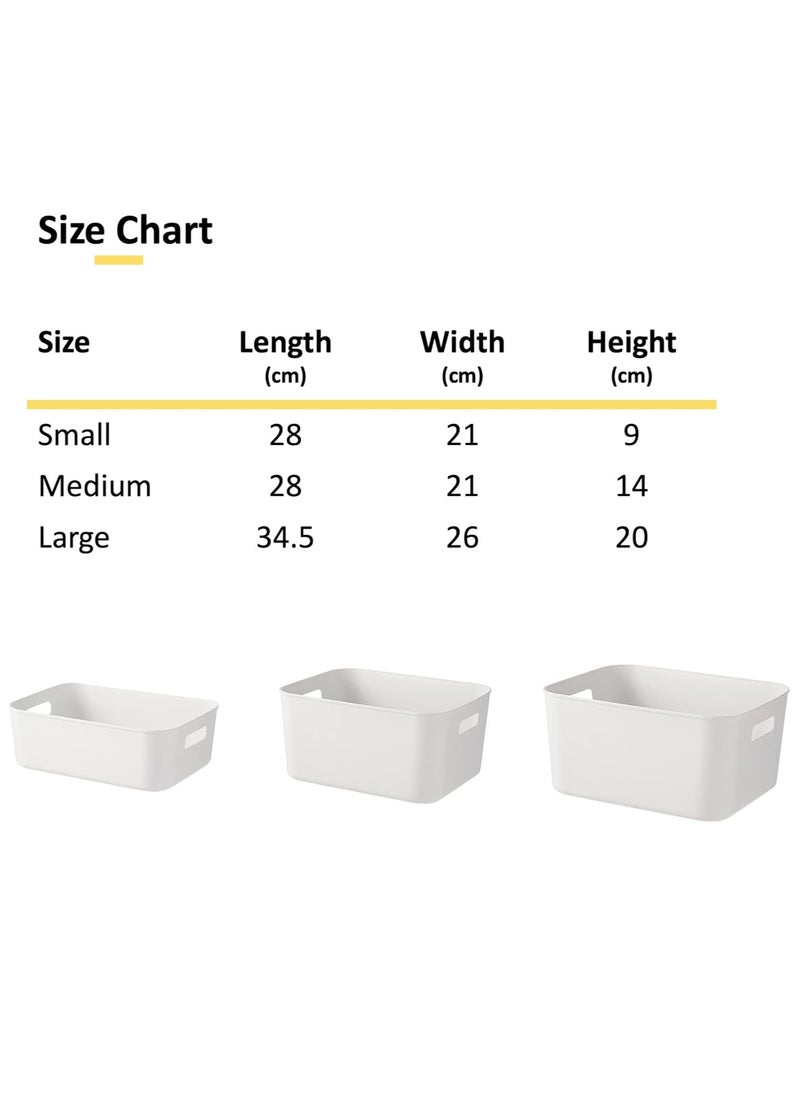 YelaJoy Storage Boxes and Bins - Toy Baskets and Food Containers for Organizing - Basket Organizer with Handles - Kitchen, Home, Office, Closet, Nursery-2pcs  - Image 3