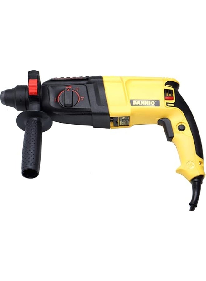 DANNIO Rotary Hammer Drill with Dual Drill Modes, 360° Rotating Auxiliary Handle, 26mm SDS-Plus, Concrete Power Tools with Case - 800 Watts (DN-26) - Image 5