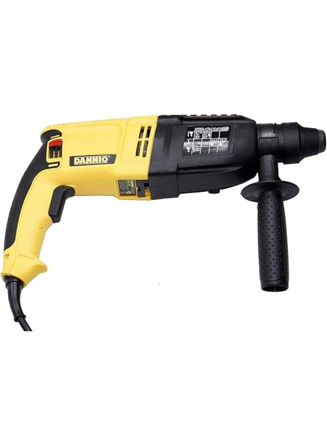 DANNIO Rotary Hammer Drill with Dual Drill Modes, 360° Rotating Auxiliary Handle, 26mm SDS-Plus, Concrete Power Tools with Case - 800 Watts (DN-26) - Image 3
