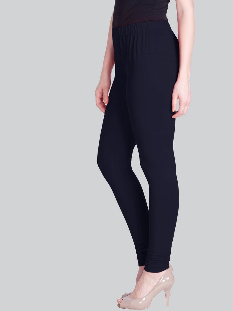 Lyra Women Solid Premium Cotton Churidar Leggings | Mid-Waist | Fashionwear - Image 3