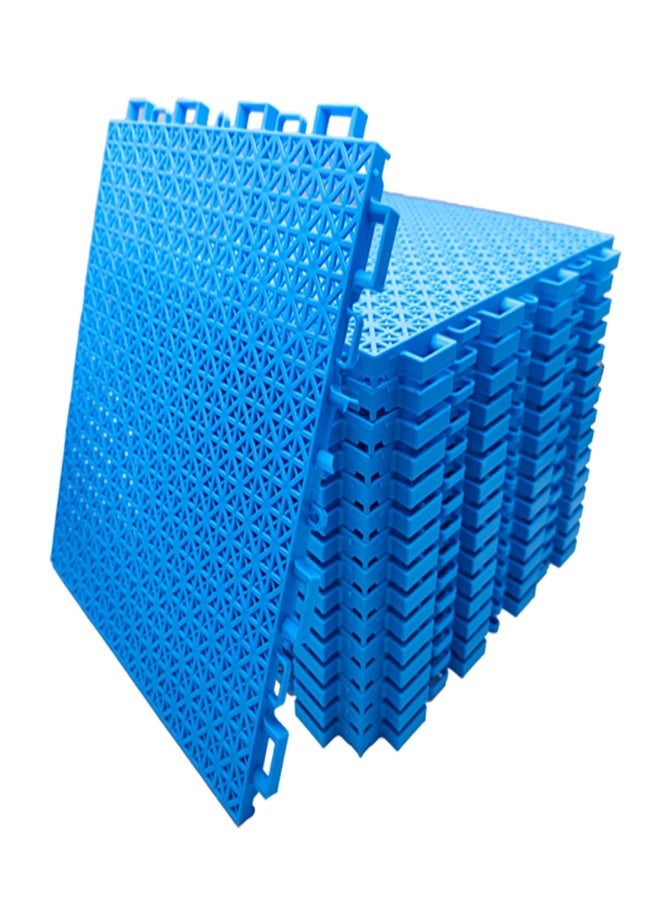 KEOHOLI 16pcs Pool Drainage Mat,Above Ground Walkways to Prevent Dirt from Entering The Pool, Pool Mats with Multiple Splicing Methods,Interlocking Plastic Floor for Pools Shower Rooms (10.3" x 10.3") - Image 1