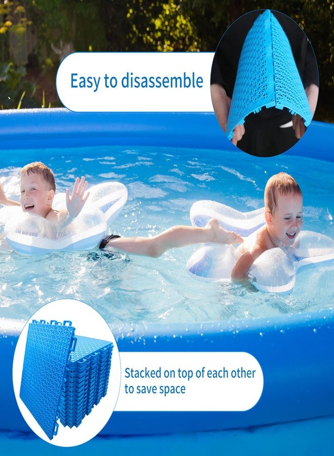 KEOHOLI 16pcs Pool Drainage Mat,Above Ground Walkways to Prevent Dirt from Entering The Pool, Pool Mats with Multiple Splicing Methods,Interlocking Plastic Floor for Pools Shower Rooms (10.3" x 10.3") - Image 4