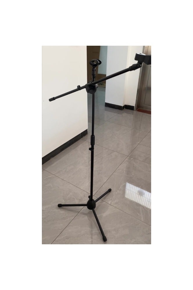 Adjustable Boom Arm Height Microphone Stand with Tripod Base - Image 1