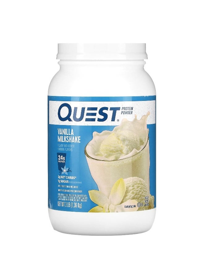 QUEST NUTRITION - Quest Nutrition, Protein Powder, Vanilla Milkshake, 3 lb (1.36 kg) - Image 1