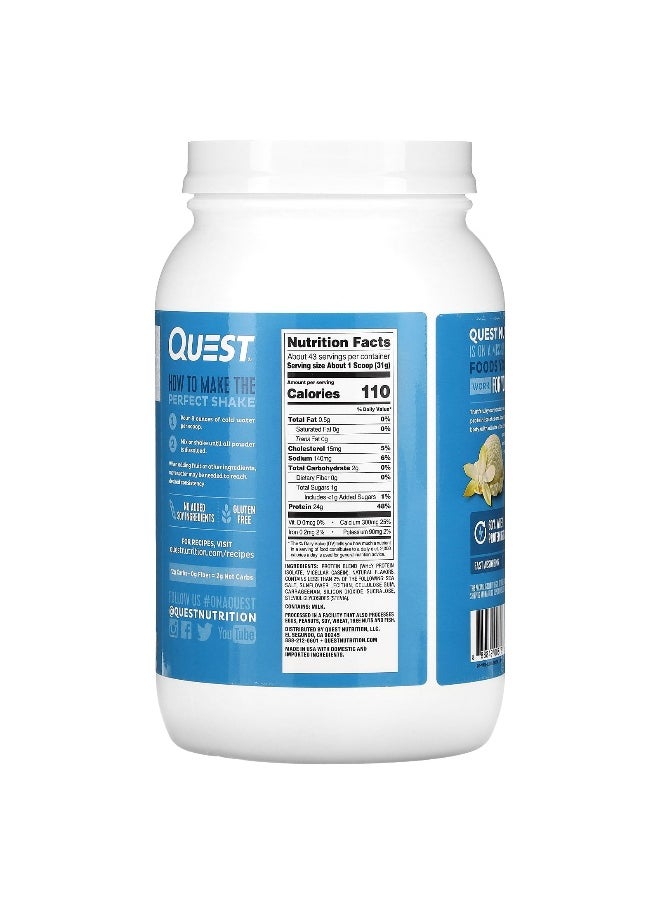 QUEST NUTRITION - Quest Nutrition, Protein Powder, Vanilla Milkshake, 3 lb (1.36 kg) - Image 1
