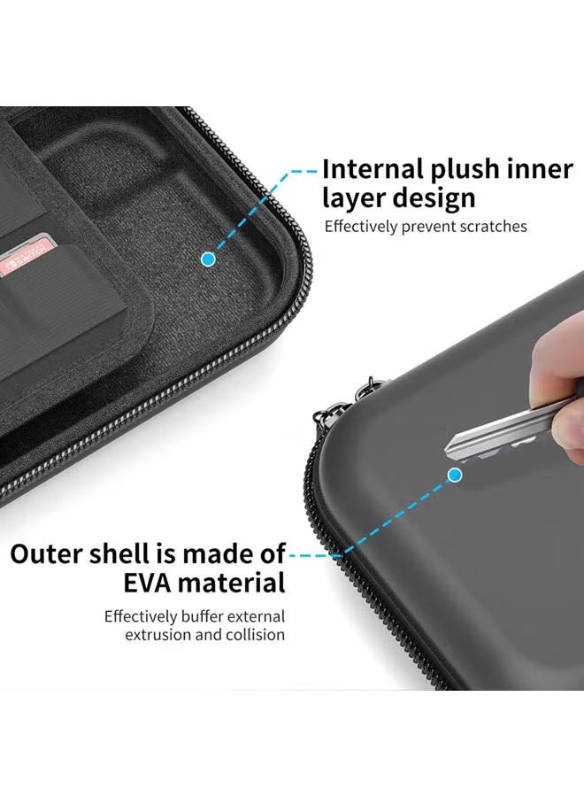 Risen Carrying Case for Nintendo Switch 2, 25 in 1, with 12 Game Card Slots, Screen Protectors and protective case and Grips Caps for Switch 2 Accessories - Image 2