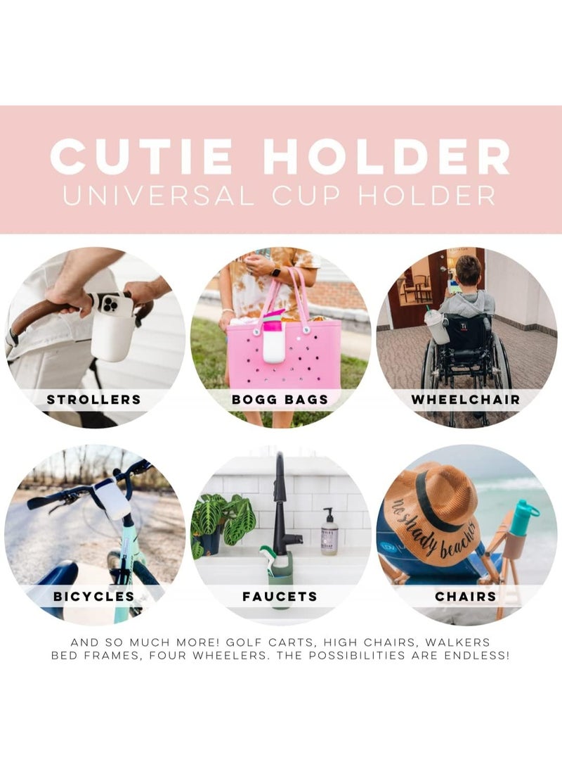 Ryan & Rose Cutie Holder Universal Stroller Cup Holder (White) - Image 2