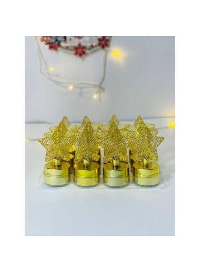 أضواء النجوم LED لعيد الميلاد - يحتوي الصندوق على 12 نجمة تعمل بالبطارية - Image 2