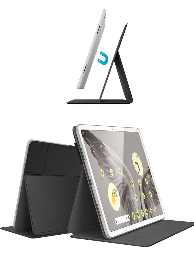 Speck Google Pixel Tablet Case & Stand 2023 - Slim Foldable Design, Adjustable Viewing Angles, Camera Lens Protection Google Pixel Tablet Stand & Case - On, Off Magnet - Black & White MagFolio - Image 1
