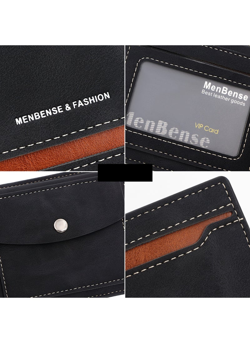 MenBense Business Men's Wallet Short Wallet Card Holder Document Bag 12*9.5*2.5cm - Image 5