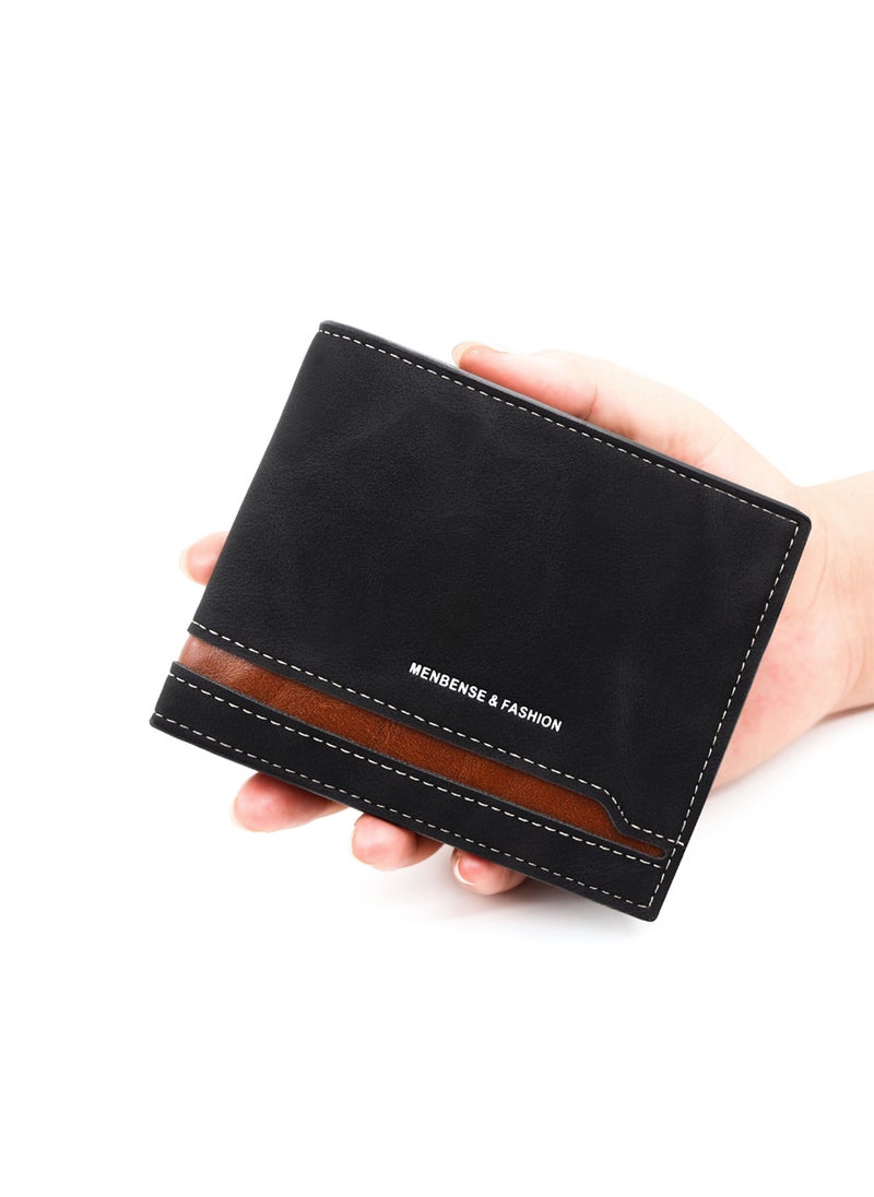 MenBense Business Men's Wallet Short Wallet Card Holder Document Bag 12*9.5*2.5cm - Image 3